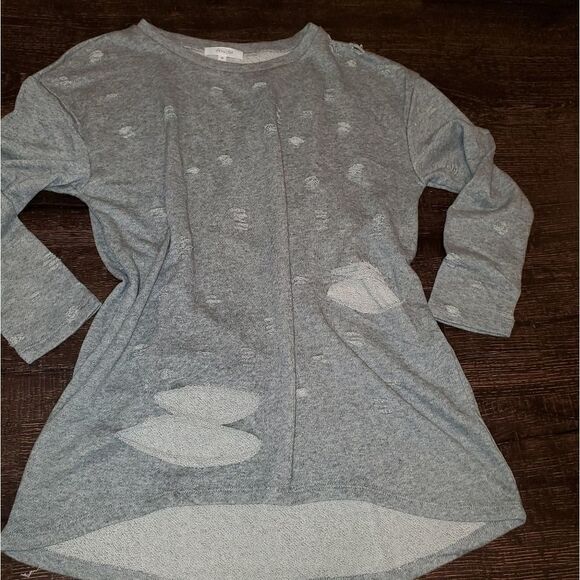 Distressed Sweatshirt dress/tunic  - Picture 1 of 8